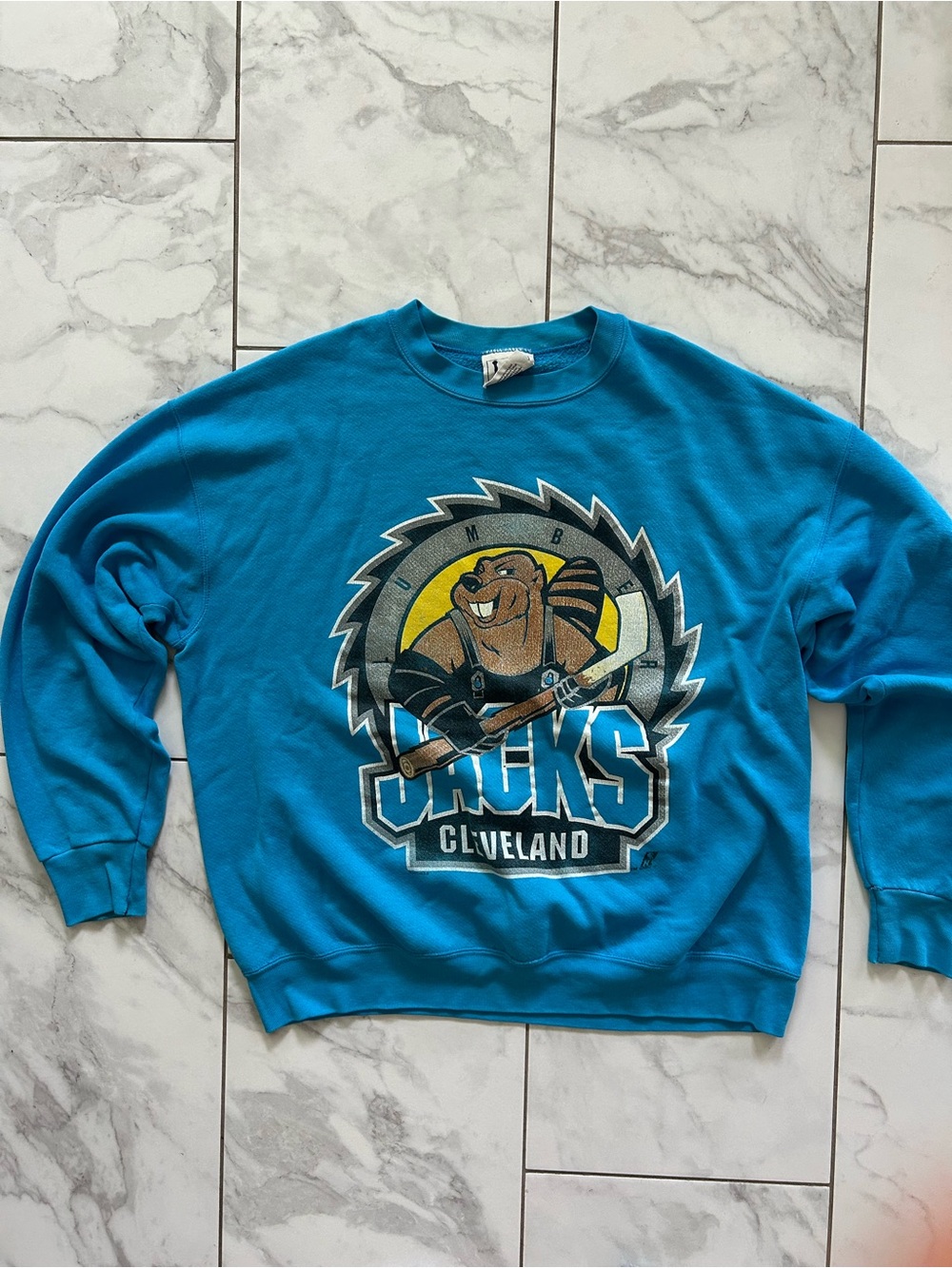 Vintage Cleveland Lumberjacks Lee Sport IHL Minor Hockey Crewneck Sweatshirt